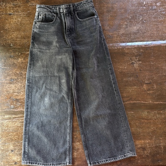 Alexander Wang "Drill" Denim X Charcoal flare leg Jeans - Picture 7 of 8